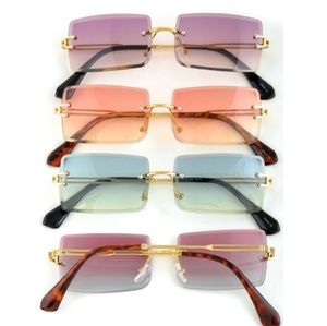 Peach Rimless Ombre sunglasses